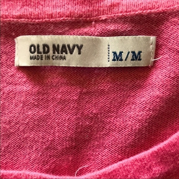 Old NAVY Coral Cropped Scoop Neck Button Up Short Sleeve Cardigan - Size Medium - Picture 5 of 5